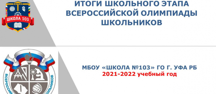 Итоги школьного этапа ВсОШ 2021-2022